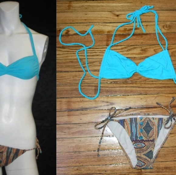 Victoria Secret Vintage Bandeau Boho String Bikini Set XS New - Picture 5 of 11